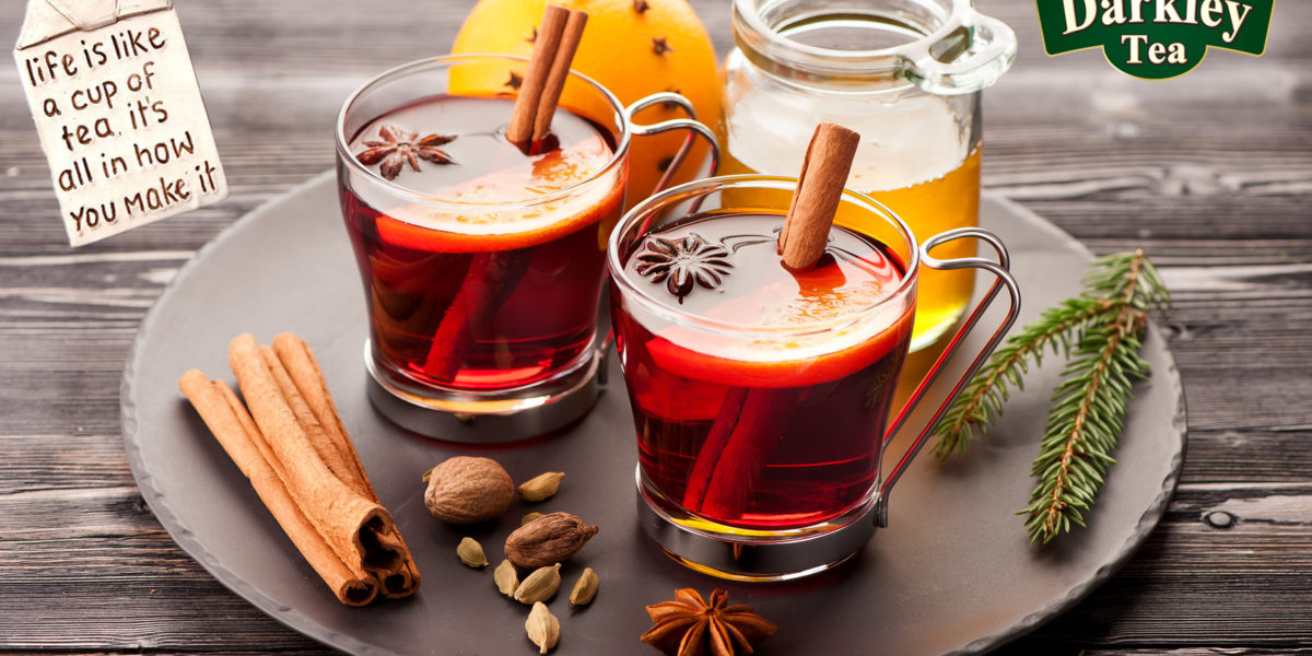 Christmas mulled wine with spices and honey